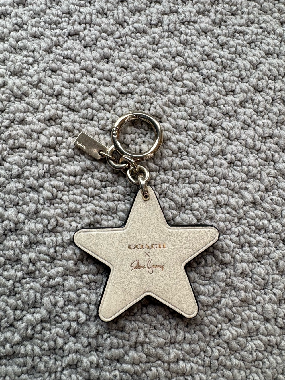 Coach x Selena Gomez White Star Bag Charm/Keychain